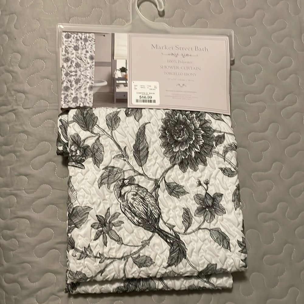 NEW Shower Curtain By Market Street Bath 72” x 72”